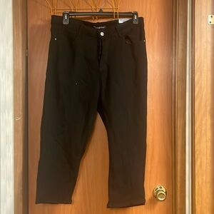 Black capris. Jean material NWT